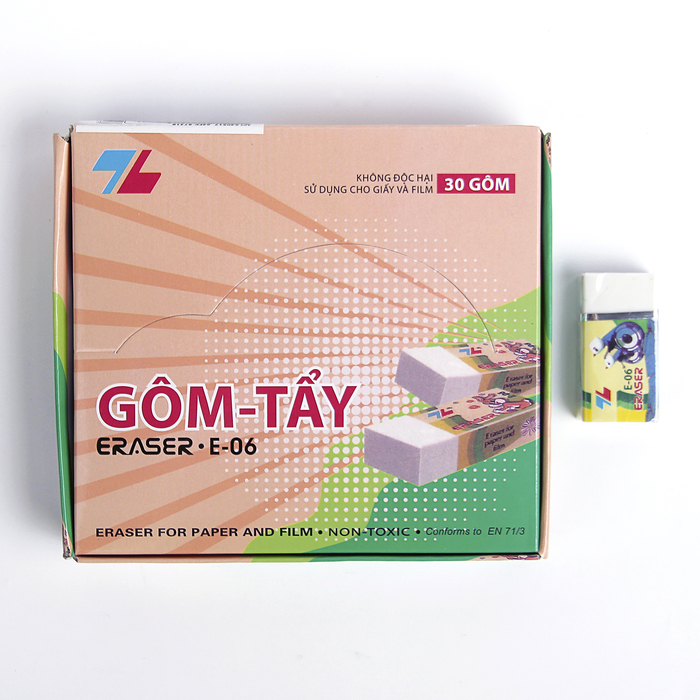 Ластик ERASERS белый в бум держ