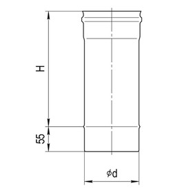 

Дымоход Феррум нержавеющий 430/0.5 мм d 130 мм, L=0.25 м