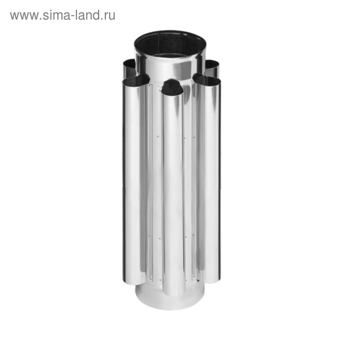 Дымоход-конвектор Феррум нержавеющий 430/0.8 мм, d 120 мм, L=0.5 м