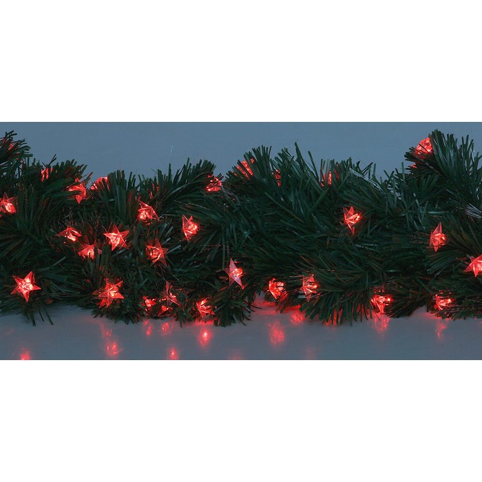 Хвойная гирлянда светящаяся "Звёзды" (180 веток)