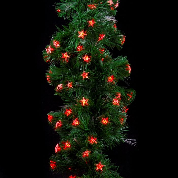 Хвойная гирлянда светящаяся "Звёзды" (180 веток)