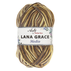 

Пряжа "Lana Grace Medio" 25% шерсть мериноса, 75% акрил 170м/100гр (4428 секционный)