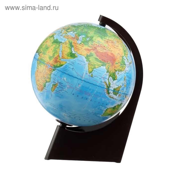 фото Глобус земли физический, диаметр 210 мм, с подсветкой, треугольная подставка глобусный мир