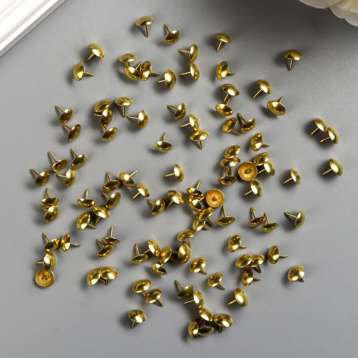 Набор декоративных гвоздиков Глянец набор 100 шт золото 0,9х0,9 см