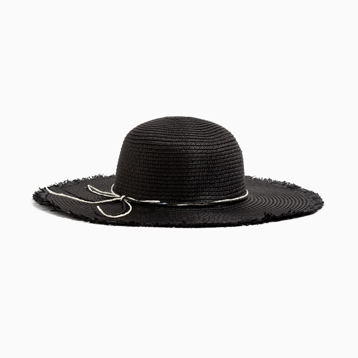 цена Шляпа женская MINAKU Блеск, размер 56, цвет чёрный