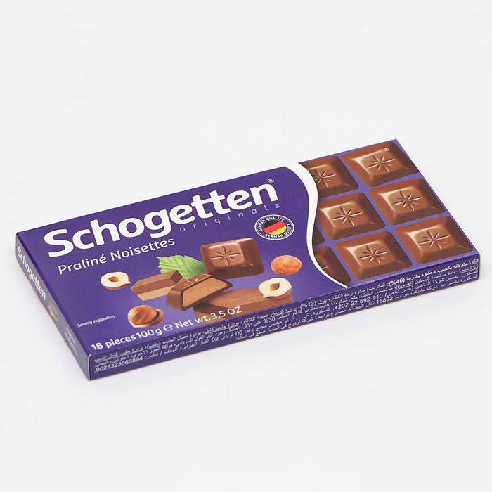 Шоколад молочный Schogetten Praliné Noisettes Chocolate 
