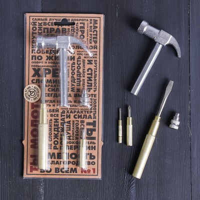 Набор инструментов "Ты молоток", 5 в 1, молоток, отвертки