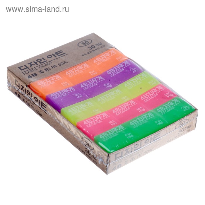 

Ластик высокополимерный, каучук, прямоугольный, флуор, МИКС