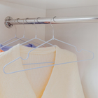 Вешалка-плечики для одежды Доляна, размер 40-44, антискользящее покрытие, цвет нежно-голубой - Фото 2