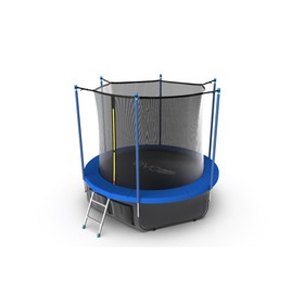 

Батут EVO JUMP Internal 6 ft, d=183 см, с внутренней сеткой, нижней сеткой и лестницей, синий