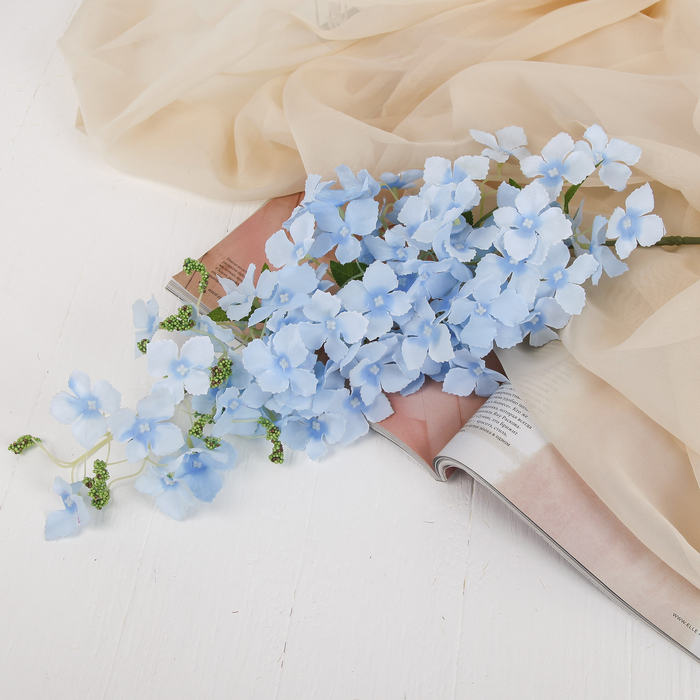 Цветы искусственные "Кассия" 5х100 см, голубой