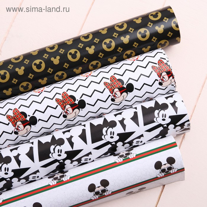 

Бумага упаковочная глянцевая "Mickey!", Микки Маус, 60х90 см