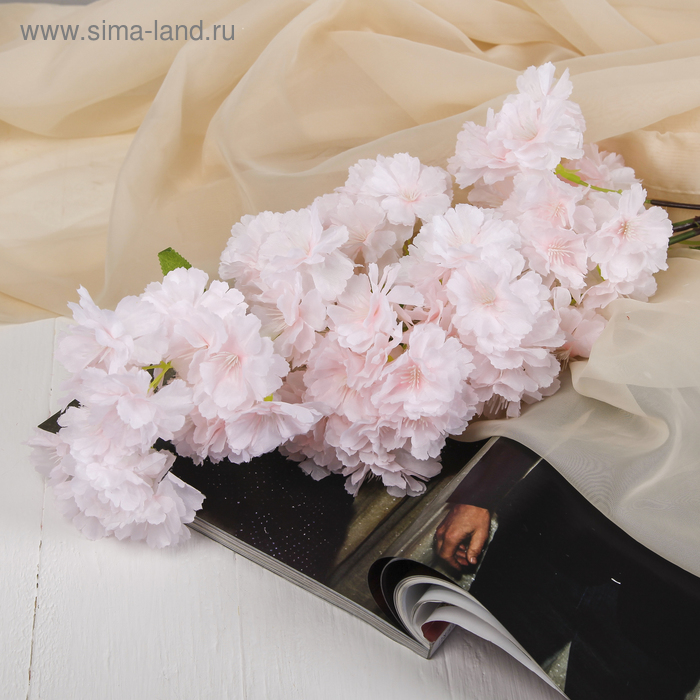 цена Цветы искусственные Японская вишня 5х88 см, розовый