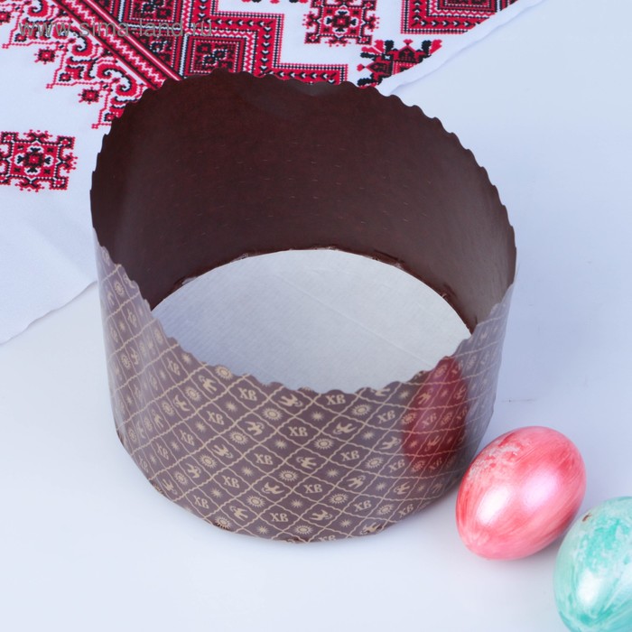 

Форма бумажная для кекса, маффинов и кулича "ХВ"154 x 112мм