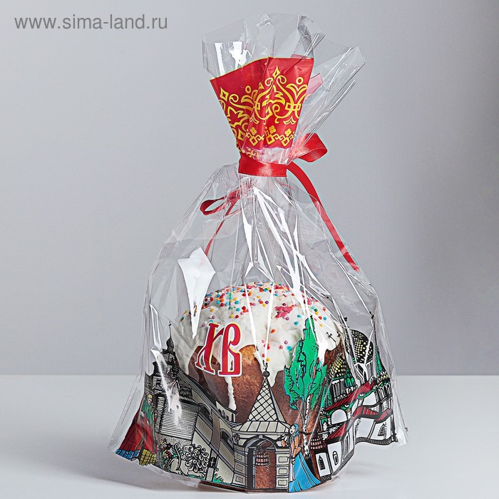 

Упаковка под кулич, донная складка, 25 х 30/4, 25 мкм