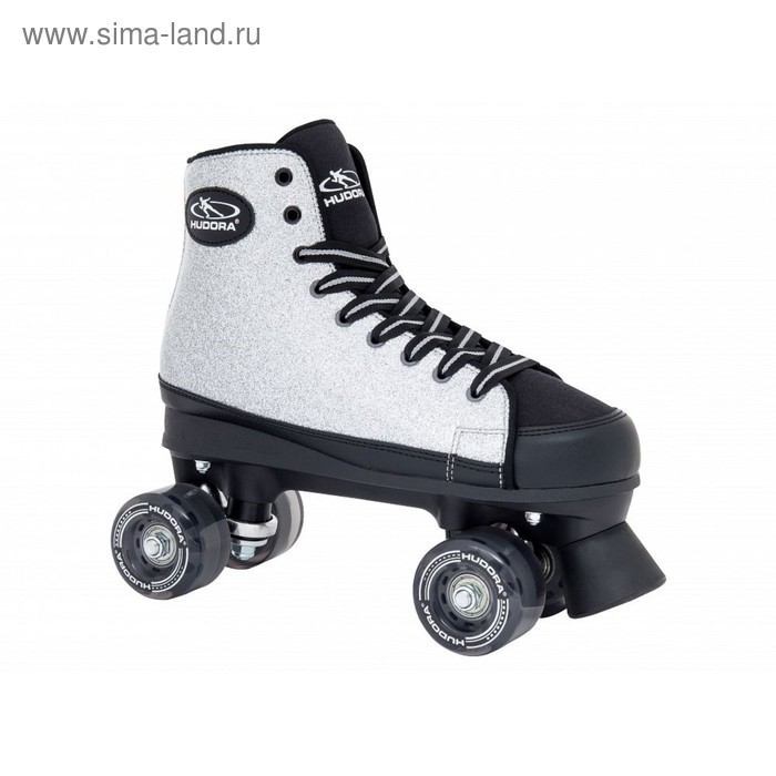 фото Ролики-квады roller skates silver glamour, цвет серебристый, размер 36 hudora