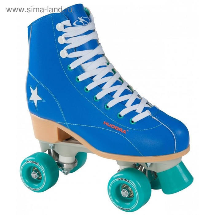 фото Ролики-квады rollschuh roller disco, цвет синий/зелёный, размер 36 hudora