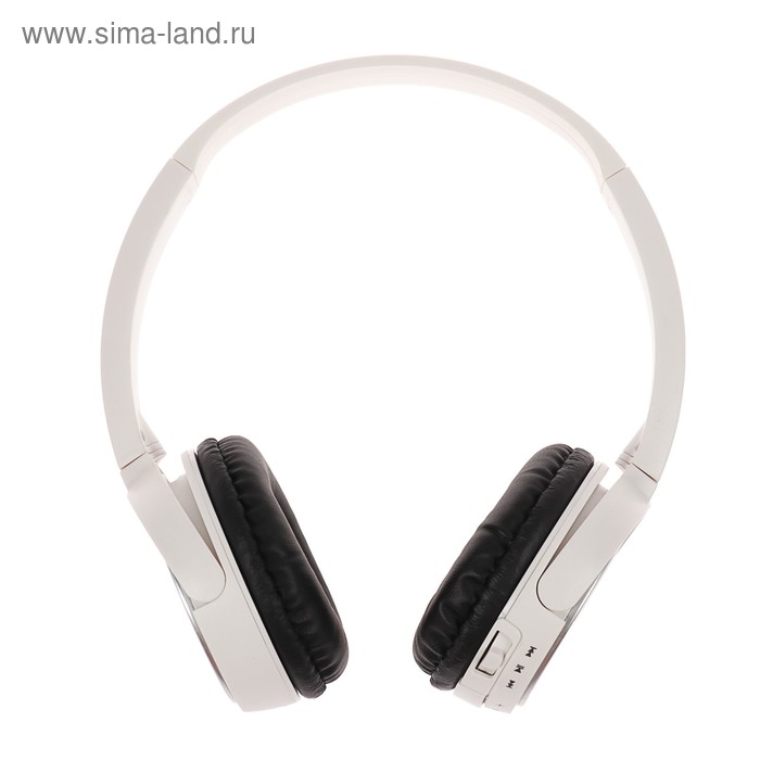 фото Наушники беспроводные luazon obt 1.3, накладные, bt 4.0, 800 мач, белые luazon home