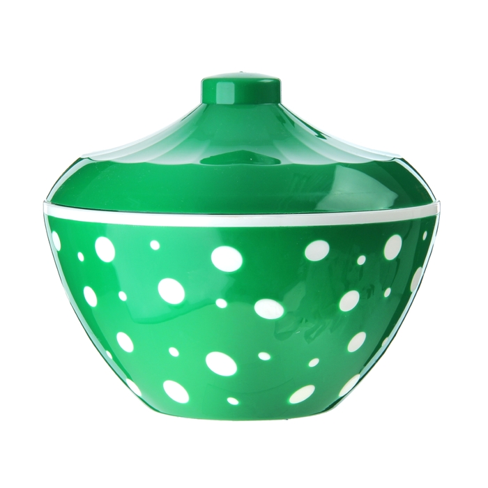 Сахарница 500 мл "Горошек", цвет зеленый