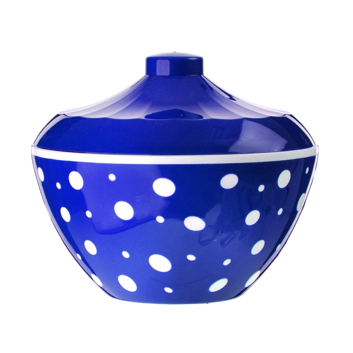 Сахарница 500 мл "Горошек", цвет синий