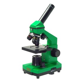 Микроскоп школьный Эврика 40х-400х в кейсе, цвет лайм Ош