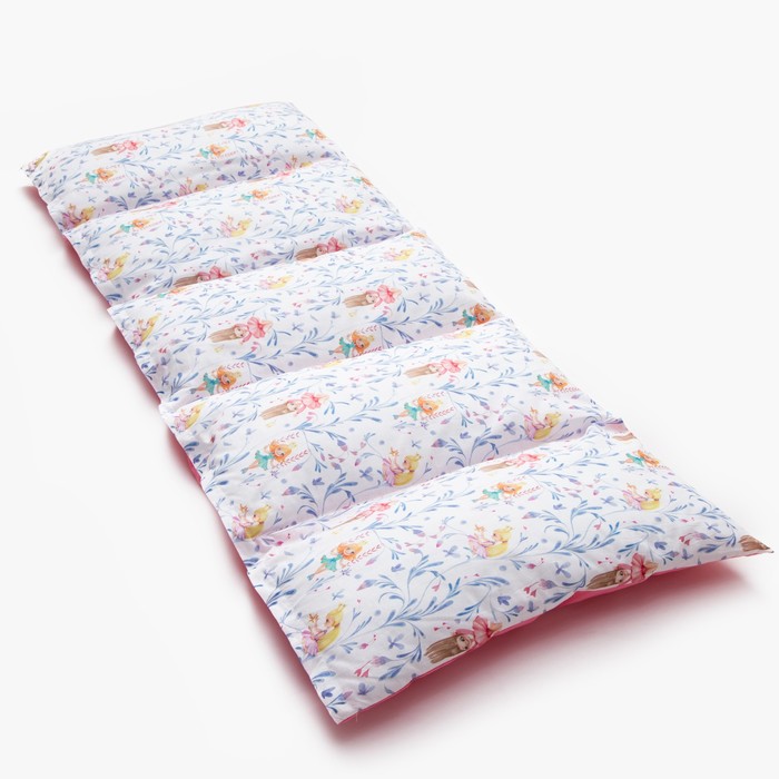 фото Матрасик с подушками «милые принцессы» двусторонний 70×190 см, бязь/спанбонд крошка я