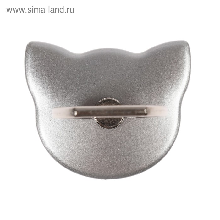 фото Держатель-подставка с кольцом для телефона luazon, в форме "кошки", цвет сатин luazon home