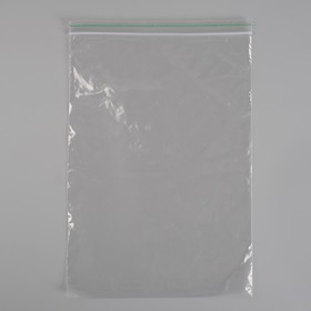 

Пакет zip lock 25 x 35 см, 35 мкм (с зелёной полосой)