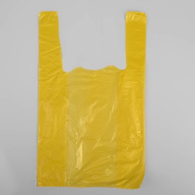 Пакет "Жёлтый", полиэтиленовый, майка, 25 х 45 см, 10 мкм
