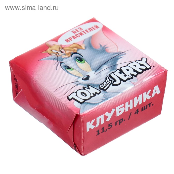 Конфеты жевательные Tom and Jerry со вкусом клубники, 11,5 г
