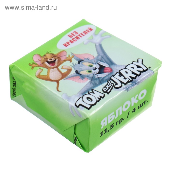 Конфеты жевательные Tom and Jerry со вкусом яблока, 11,5 г
