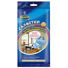

Салфетки влажные Celesta, универсальные, с антистатическим эффектом, 20 шт.