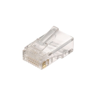 Коннектор LuazON разъем RJ45 UTP 5e категории 8Р8С, прозрачный