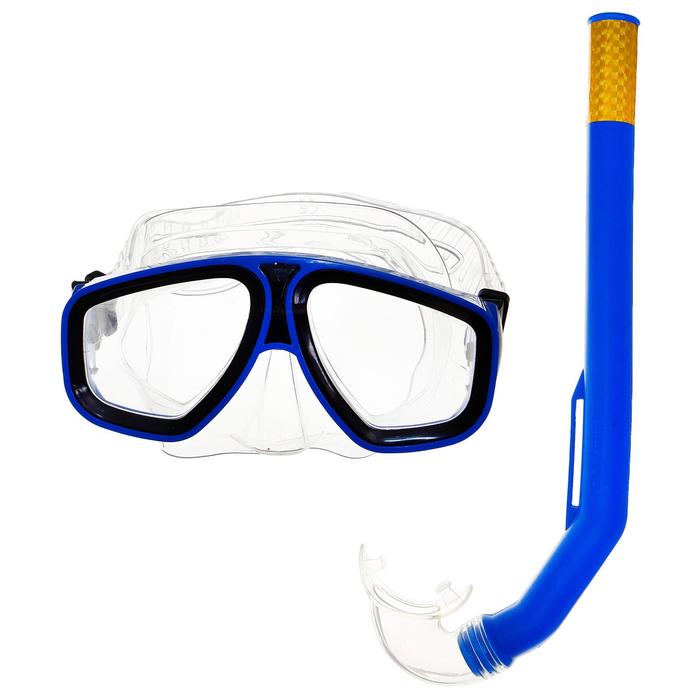 фото Набор для подводного плавания, 2 предмета: маска, трубка, в пакете, цвета микс onlitop