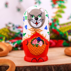

Матрёшка 3-х кукольная «Кошка в сарафане»