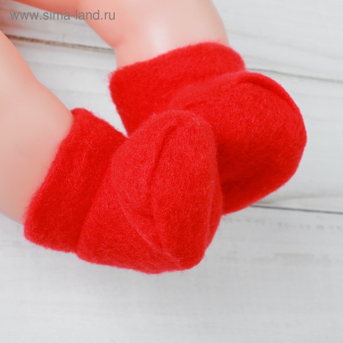 

Носки для куклы, длина стопы: 6 см, цвет красный