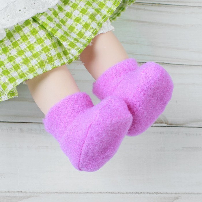 Носки для куклы, длина стопы 6 см, цвет фиолетовый