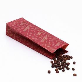 

Пакет бумажный фасовочный "Coffe and tea", крафт, бордовый, 7 х 4 х 21 см
