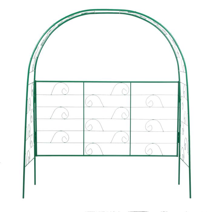 фото Арка садовая, разборная, 180 × 150 × 50 см, металл, зелёная, «беседка»