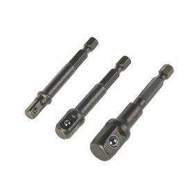 

УЦЕНКА Набор адаптеров для торцевых головок ТУНДРА, CrV, 1/2", 3/8", 1/4" х 65 мм, 3 шт.