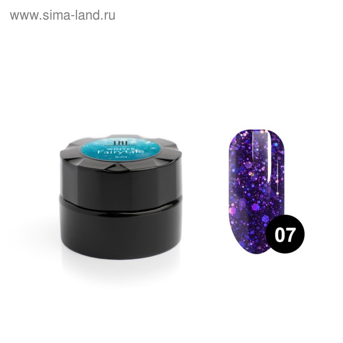 Гель для ногтей Гель для дизайна ногтей TNL Winter fairytale №7 Бал маскарад, 6 мл