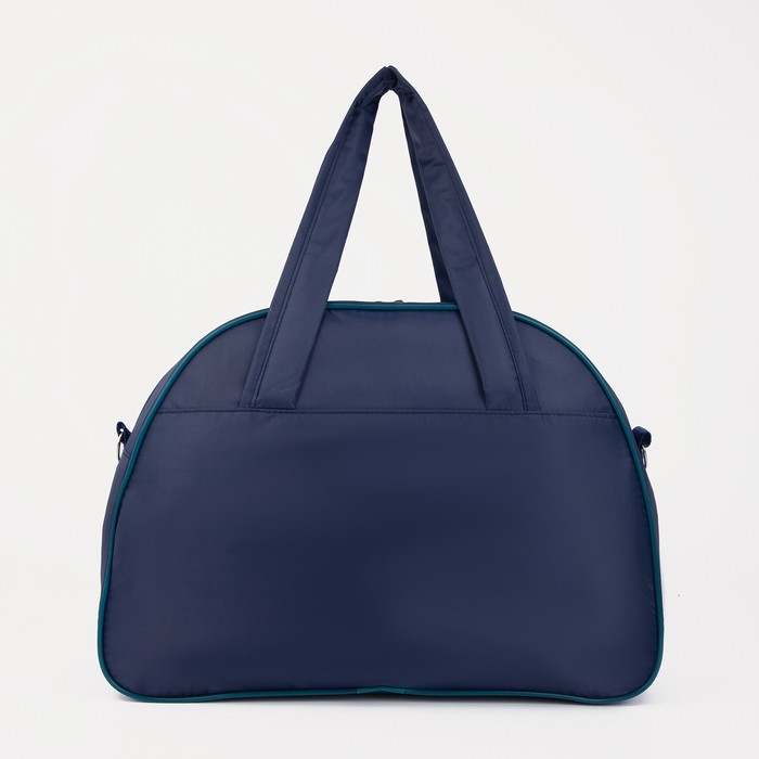 фото Сумка спортивная на молнии, без подкладки, наружный карман, цвет синий/бирюзовый зфтс