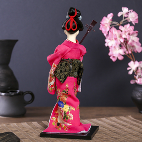 Кукла коллекционная "Японка в цветочном кимоно с музыкальным инструментом" 30х12,5х12,5 см от Сима-ленд
