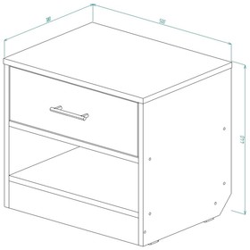 

Тумба прикроватная ТП-3 440х500х380 Ясень Шимо Светлый/Темный