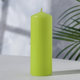 Свеча - цилиндр, 4×10, 15 ч, фисташковая