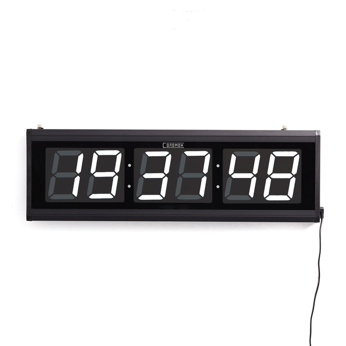 Часы настенные электронные, 19 х 3 х 60 см, от сети 220 Вт, USB