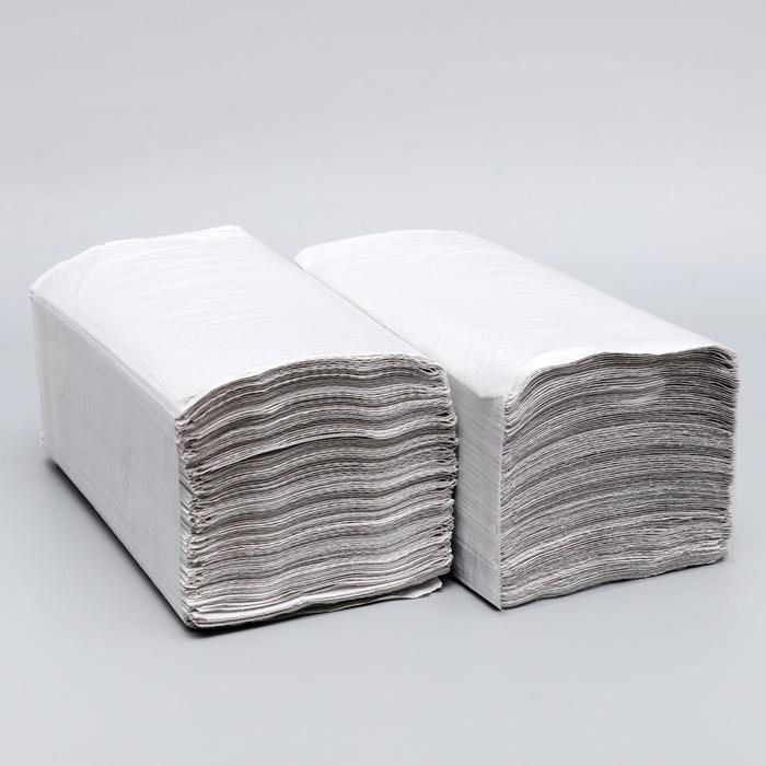 Полотенца бумажные V-сложения светло-серые 35 г/ м2, 250 листов полотенца бумажные влагопрочные кухонные белые v сложения однослойные 250 л пленка с отрывным клапаном