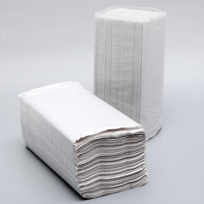 Полотенца бумажные V-сложения светло-серые 35 г/ м2, 250 листов