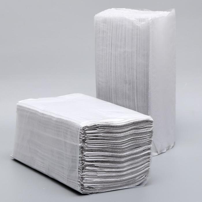 Полотенца бумажные V-сложения светло-серые 35 г/м2, 200 листов