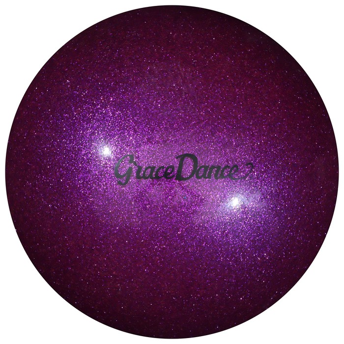 фото Мяч для гимнастики 16,5 см, 280 г, блеск, цвет фиолетовый grace dance